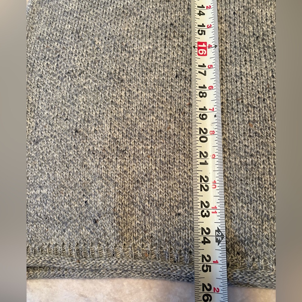 Carraig Donn Gray Speckled New Wool Knit Ireland Sweater Oversized Women’s Sz M - Picture 5 of 14